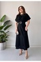 Belted Design Midi Dress - 2