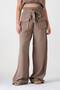 100% Cotton Muslin Fabric - High Waist Front Cargo Pocket Trousers - 2