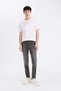 E3478 Gray Carlo Skinny Fit Extra Narrow Fit Regular Waist Extra Narrow Leg Jean Trousers - 2