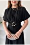Belted Design Midi Dress - 4