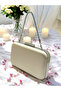 Skin Color Satin Stone Handle Women's Evening Dress Bag