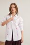 Women's White Heart Embroidered Boyfriend Woven Shirt Gml- 19001300 - 8