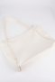 Women's Begonia Cream Wrinkled Faux Leather Large Size Zipper Closure Handbag and Shoulder Bag - 4