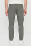 Men's Khaki Cotton Slim Fit Slim Fit 5 Pocket Flexible Casual Pants - 5