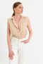 Women's Vanilla Stone Detailed Crop Shirt Sun200 - 3