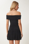 Women's Black Balloon Skirt Mini Sandy Dress Ub00328 - 5