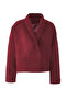 Bordo Oversize Yünlü Kısa Ceket Kaban TWOAW25KB00047 - 7