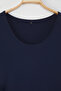 Lacivert Regular Fit Havuz Yaka Büyük Beden T-shirt TBBSS25BF00063 - 10