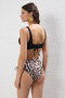 Leopar Desenli Biyeli Bralette Kaplı Regular Yüksek Bel Bikini Takımı TBESS25BT00177 - 4