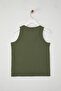 Khaki Linen Look Regular/Normal Fit Knitted Undershirt Twoss25Al00037 - 6