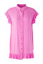 Pembe Dokuma Maxi Plaj Elbise TBESS25EL00074 - 6
