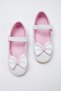 White-Pink Bow Detailed Girls' Kids Ballerinas Takss25Be00035