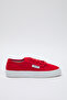 Red Lace-Up Flat Sole Women's Sneaker Takss25Sn00039 - 3