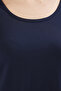 Lacivert Regular Fit Havuz Yaka Büyük Beden T-shirt TBBSS25BF00063 - 3