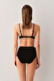 High Waist Lace up Bikini Bottom - 4