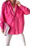 Women's Pink Back Window 100% Cotton Loose Shirt - 4