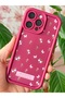 iPhone 14 Pro Case Soft Textured Butterfly Rose Pattern Soft Camera Protected Silicone Cover - 3