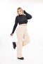 Women's Large Size Lycra Velcro Closure Palazzo Trousers - 4