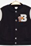 Unisex Combination Black College Jacket - Girls Boys Clothing - 2