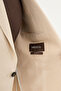 Straight Slim Fit Pocket Pocket 100% Linen Men's Jacket Beige - 41430.25Y - 6