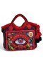 Crochet Knitted Detailed Leather Shoulder Bag, Handmade Special Design Tote Bag - 3
