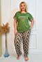 Plus Size Luxury Pajama Set with Elastic Waist Comfort Model Cotton Women's Pajama Set