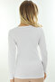 Long Sleeve U-Neck Slim Fit Women's Bodysuit T-Shirt 2041-Cotton Stretch Fabric Bodysuit - 5