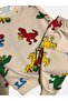Boys' 100% Cotton Cream Dinosaurs Patterned Long Sleeve Seasonal Pajama Set - 5
