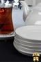 Dream Platinum Gilded 6 Pieces 12cm Porcelain Tea Plate Off White - 3