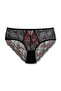 5 Pack Double Color Lace Tulle High Waist Women's Panties - 5
