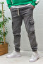 Men's Boy Friend - Cargo Pocket and Elastic Waist and Leg Jeans