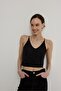 Women's Black Color Stone Backless Blouse