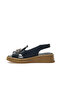 Women's Genuine Leather Heeled Daily Sandals 25Y D25Ys-2780 Z Black - 2