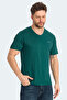 Krakker Men's V-Neck Green T-Shirt - 4