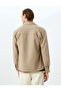 Long Sleeve Cotton Blend Pocket Detailed Shirt Jacket - 4