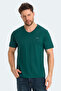 Krakker Men's V-Neck Green T-Shirt - 6