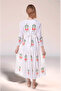 Girl's Long Length Cotton Linen Hijab Dress - 4