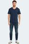 Krakker Men's V-Neck Navy Blue T-Shirt - 7
