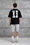 Men's T-Shirt Remedy Crew Written Black Oversize Printed Crew Neck Thick Cotton Fabric - 3