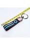 Keychain Bag Accessory Rubber Metal Head Keychain Claret Red Blue Set - 2