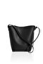 Black Snap Bucket Faux Leather Women's Hand and Shoulder Bag