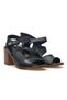 Women's Genuine Leather Heeled Casual Sandals 25y D25ys-2895 Z Black - 5
