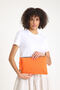 Premium Women's Colorful Lined Zippered Clutch Handbag Portfolio - 6