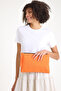 Premium Women's Colorful Lined Zippered Clutch Handbag Portfolio - 5