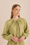 Fabric Tassel Detailed Gathered Blouse