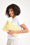 Premium Women's 1St Quality Cotton Woven Lined Colorful Clutch Portfolio Handbag