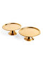 Luxury 2-Piece Round Gold Footed Cake, Cake, Cookies, Dessert, Treat, Dowry Presentation Serving Stand - 5