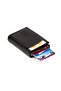 Men's Black Leather Mechanism Wallet and Casual Shoulder Handbag - 3
