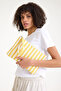 Premium Women's 1St Quality Cotton Woven Lined Colorful Clutch Portfolio Handbag - 6