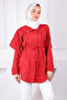 Burgundy Collar Detailed Modal Tunic